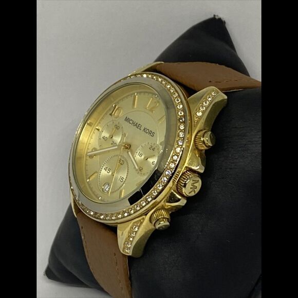 COPY - Michael Kors Blair MK5166 Women's Brown Leather Analog Dial Quartz Watch… - Picture 4 of 12
